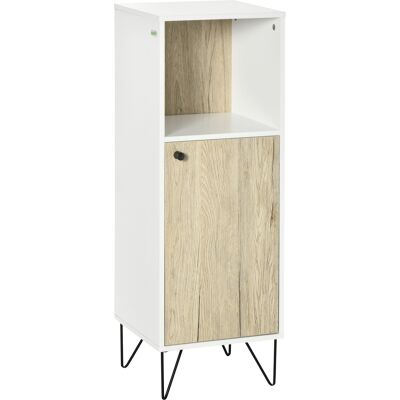 ARRIGONI Meuble De Rangement Compact Salle De Bain Avec 1 Niche Et 1 Placard À Porte Pieds Épingles 31,5 X 30 X 91 Cm - Publicité ARRIGONI Meuble De Rangement Compact Salle De Bain Avec 1 Niche Et 1 Placard À Porte Pieds Épingles 31,5 X 30 X 91 Cm - Publicité