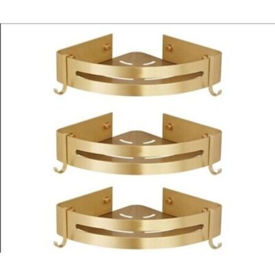 SANS MARQUE Étagère Douche Sans Perçage Etagere Angle Salle De Baintablette Salle De Bain Starlight (or Sable Brillant,3 Niveaux) - Publicité SANS MARQUE Étagère Douche Sans Perçage Etagere Angle Salle De Baintablette Salle De Bain Starlight (or Sable Brillant,3 Niveaux) - Publicité