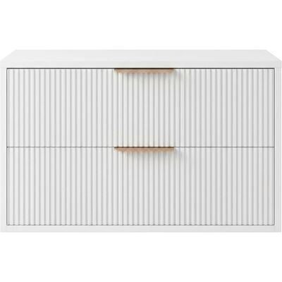Meuble De Salle De Bain Sous Le Lavabo Rea Mono 80cm White - Publicité Meuble De Salle De Bain Sous Le Lavabo Rea Mono 80cm White - Publicité