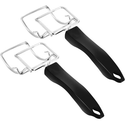 GRASSLIN Lot De 2 Pinces Pour Four, Poignée En Métal Et Plastique, Extraction Rapide Pour Grilles Et Plateaux, Cuisine Domestique - Publicité GRASSLIN Lot De 2 Pinces Pour Four, Poignée En Métal Et Plastique, Extraction Rapide Pour Grilles Et Plateaux, Cuisine Domestique - Publicité