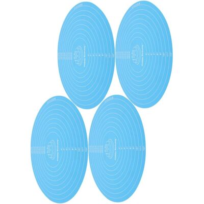 GRASSLIN 4pièces Tapis De Cuisson Silicone Avec Mesures Antiadhésif Pour Plateau Tournant À Gâteaux Réutilisable Bleu Ciel'-'- - Publicité GRASSLIN 4pièces Tapis De Cuisson Silicone Avec Mesures Antiadhésif Pour Plateau Tournant À Gâteaux Réutilisable Bleu Ciel'-'- - Publicité
