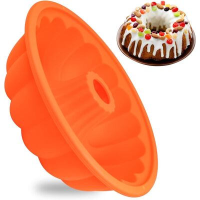 GRASSLIN 1 Moule À Kouglof, Silicone Alimentaire, Anti-adhérent, 24x24x7.5cm, Pour Four Micro-onde - Publicité GRASSLIN 1 Moule À Kouglof, Silicone Alimentaire, Anti-adhérent, 24x24x7.5cm, Pour Four Micro-onde - Publicité