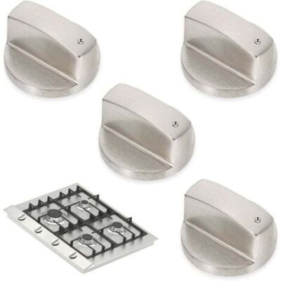 OEM Lot De 4 Boutons De Commande Universels En Métal Brossé Pour Cuisinière À Gaz 6 Mm Argenté Bouton De Poêle, Convient Pour Le Gaz, Le Four Et La Plaque De Cuisson - Publicité OEM Lot De 4 Boutons De Commande Universels En Métal Brossé Pour Cuisinière À Gaz 6 Mm Argenté Bouton De Poêle, Convient Pour Le Gaz, Le Four Et La Plaque De Cuisson - Publicité