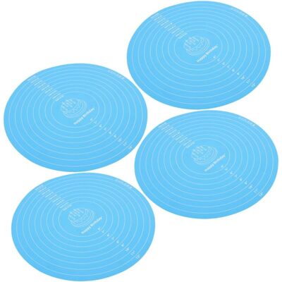 GRASSLIN Magiclulu 4pièces Tapis De Cuisson Silicone Avec Mesures Pour Plateau Tournant À Gâteaux Antiadhésifs Réutilisables Lot'-'- - Publicité GRASSLIN Magiclulu 4pièces Tapis De Cuisson Silicone Avec Mesures Pour Plateau Tournant À Gâteaux Antiadhésifs Réutilisables Lot'-'- - Publicité
