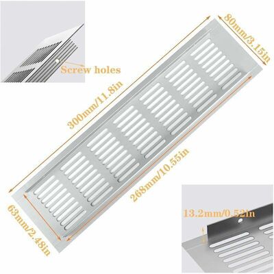 SANS MARQUE 4 Pcs Grille Aeration Aluminium, Grille Aeration Grande Taille Grille Ventilation Rectangulaire Ventilation Grille Grille Aeration Pour Four Pour La Ventilation Des Armoires Et Des Meubles ( - Publicité SANS MARQUE 4 Pcs Grille Aeration Aluminium, Grille Aeration Grande Taille Grille Ventilation Rectangulaire Ventilation Grille Grille Aeration Pour Four Pour La Ventilation Des Armoires Et Des Meubles ( - Publicité