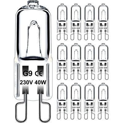 Melissa Ampoule G9 40w 230v Dimmable Blanc Chaud, Ampoule Halogène G9 Tolérance De 300°c, Ampoule Four G9 Pour Four Micro-ondes Cuisinière Plafonniers, Lot De 12 - Publicité Melissa Ampoule G9 40w 230v Dimmable Blanc Chaud, Ampoule Halogène G9 Tolérance De 300°c, Ampoule Four G9 Pour Four Micro-ondes Cuisinière Plafonniers, Lot De 12 - Publicité