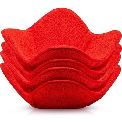 Vision Chauffe-bols Pour Micro-ondes, En Microfibre Résistante À La Chaleur, Passe Au Micro-ondes Pour Les Bols Chauds Et Froids, Sans Risque De Brûlure Des Mains, Lot De 4 (rouge) - Publicité Vision Chauffe-bols Pour Micro-ondes, En Microfibre Résistante À La Chaleur, Passe Au Micro-ondes Pour Les Bols Chauds Et Froids, Sans Risque De Brûlure Des Mains, Lot De 4 (rouge) - Publicité
