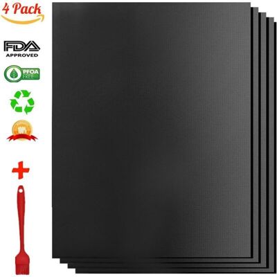 Scotch Tapis De Cuisson Pour Barbecue Et Four, Lot De 4 Tapis Bbq Anti-adhérent Réutilisable Nettoyable, Idéal Au Gaz Charbon, 330 X 400 X 0.2 Mm - Publicité Scotch Tapis De Cuisson Pour Barbecue Et Four, Lot De 4 Tapis Bbq Anti-adhérent Réutilisable Nettoyable, Idéal Au Gaz Charbon, 330 X 400 X 0.2 Mm - Publicité