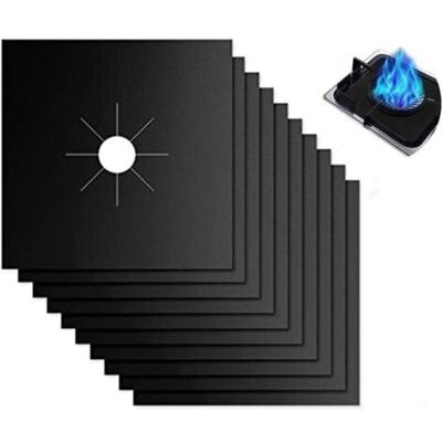 OEM 10 Pièces Protection Plaque Cuisson Gaz Réutilisable Couvre, À Anti Chaleur Tapis Cuisinière Antifouling Nettoyer Housse, Pour Divers De Cuisinières À Gaz (27x27cm, Noir) - Publicité OEM 10 Pièces Protection Plaque Cuisson Gaz Réutilisable Couvre, À Anti Chaleur Tapis Cuisinière Antifouling Nettoyer Housse, Pour Divers De Cuisinières À Gaz (27x27cm, Noir) - Publicité