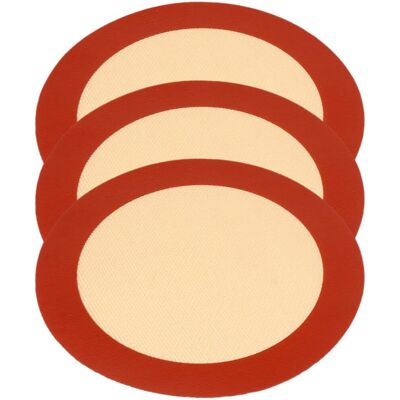 GRASSLIN Exceart Lot De 3 Tapis De Cuisson En Silicone Rouge Rond, Anti-adhérent Et Facile À Nettoyer, Adaptés Pour Micro-ondes Et Cuisson De Pizza'-'- - Publicité GRASSLIN Exceart Lot De 3 Tapis De Cuisson En Silicone Rouge Rond, Anti-adhérent Et Facile À Nettoyer, Adaptés Pour Micro-ondes Et Cuisson De Pizza'-'- - Publicité