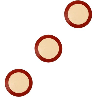 GRASSLIN Amosfun Lot De 3 Tapis De Cuisson Ronds En Silicone Résistants À La Chaleur Plaque De Cuisson Antiadhésive Pour Four À - Plateau Tournant De 23 Cm'beige Rouge Foncéx3pcs'20x20cmx3pcs - Publicité GRASSLIN Amosfun Lot De 3 Tapis De Cuisson Ronds En Silicone Résistants À La Chaleur Plaque De Cuisson Antiadhésive Pour Four À - Plateau Tournant De 23 Cm'beige Rouge Foncéx3pcs'20x20cmx3pcs - Publicité