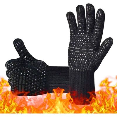 Vision Gants De Barbecue, Gants De Four Résistants À La Chaleur Extrême De 1472 ° F, Gants De Cuisine Chauds Antidérapants En Silicone Pour Barbecue, Cuisson (noir, 1 Paire) - Publicité Vision Gants De Barbecue, Gants De Four Résistants À La Chaleur Extrême De 1472 ° F, Gants De Cuisine Chauds Antidérapants En Silicone Pour Barbecue, Cuisson (noir, 1 Paire) - Publicité