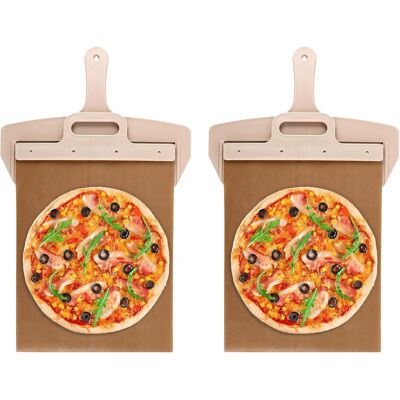 GRASSLIN 2 Pièces Pelle À Pizza Coulissante, Mécanisme Glissant Unique, Poignée Amovible, Tapis Ptfe Antiadhésif, Pour Four Domestique - Publicité GRASSLIN 2 Pièces Pelle À Pizza Coulissante, Mécanisme Glissant Unique, Poignée Amovible, Tapis Ptfe Antiadhésif, Pour Four Domestique - Publicité