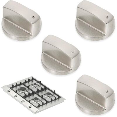 SANS MARQUE Lot De 4 Boutons De Commande Universels En Métal Brossé Pour Cuisinière À Gaz 6 Mm Argenté Bouton De Poêle, Convient Pour Le Gaz, Le Four Et La Plaque De Cuisson - Publicité SANS MARQUE Lot De 4 Boutons De Commande Universels En Métal Brossé Pour Cuisinière À Gaz 6 Mm Argenté Bouton De Poêle, Convient Pour Le Gaz, Le Four Et La Plaque De Cuisson - Publicité