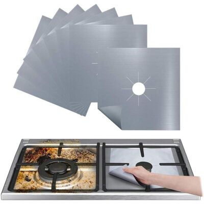 Melissa Protection De Gazinière, Lot De 4 Protection Cuisinière À Brûleurs Gaz, En Fibre Réutilisable Facile À Nettoyer Et À Couper(27x27x0.12cm) - Publicité Melissa Protection De Gazinière, Lot De 4 Protection Cuisinière À Brûleurs Gaz, En Fibre Réutilisable Facile À Nettoyer Et À Couper(27x27x0.12cm) - Publicité