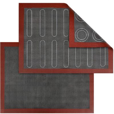 GRASSLIN Lot De 2 Tapis De Cuisson En Silicone, Micro-perforés, Antiadhésifs, Résistants À La Chaleur, Pour Four Domestique - Publicité GRASSLIN Lot De 2 Tapis De Cuisson En Silicone, Micro-perforés, Antiadhésifs, Résistants À La Chaleur, Pour Four Domestique - Publicité