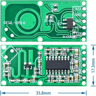 SANS MARQUE Rcwl-0516 Lot De 10 Capteurs Radar À Micro-ondes Rcwl-0516, Module D'Interrupteur À Induction Humaine, Module De Capteur De Corps Humain, Sortie 3,3 V - Publicité SANS MARQUE Rcwl-0516 Lot De 10 Capteurs Radar À Micro-ondes Rcwl-0516, Module D'Interrupteur À Induction Humaine, Module De Capteur De Corps Humain, Sortie 3,3 V - Publicité
