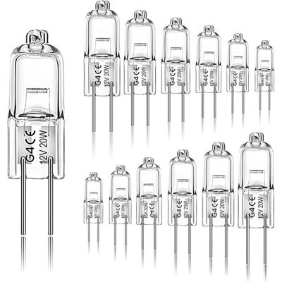 Melissa Lot De 12 Ampoules Halogènes G4 20w 12v 2800 K 2 Broches Pour Hotte, Cuisine, Salon, Chambre - Publicité Melissa Lot De 12 Ampoules Halogènes G4 20w 12v 2800 K 2 Broches Pour Hotte, Cuisine, Salon, Chambre - Publicité