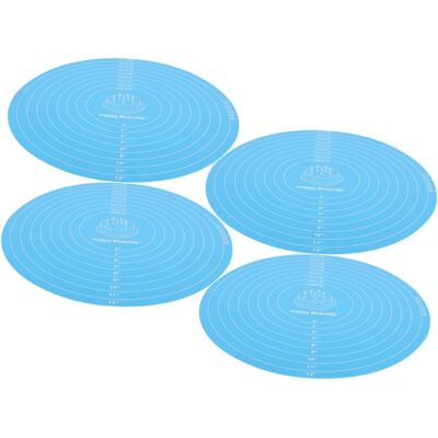 GRASSLIN Toyvian 4pièces Tapis De Cuisson Silicone Pour Four Antiadhésifs Avec Mesures Réutilisable Pour Plateau Tournant À Gâteaux'-'- - Publicité GRASSLIN Toyvian 4pièces Tapis De Cuisson Silicone Pour Four Antiadhésifs Avec Mesures Réutilisable Pour Plateau Tournant À Gâteaux'-'- - Publicité