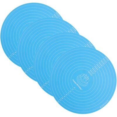GRASSLIN 4pièces Tapis De Cuisson Silicone Pour Four Antiadhésif Avec Mesures Réutilisable Pour Plateau Tournant À Gâteaux'-'- - Publicité GRASSLIN 4pièces Tapis De Cuisson Silicone Pour Four Antiadhésif Avec Mesures Réutilisable Pour Plateau Tournant À Gâteaux'-'- - Publicité