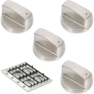 Vision Tigrezy Lot De 4 Boutons De Commande Universels En Métal Brossé Pour Cuisinière À Gaz 6 Mm Argenté Bouton De Poêle, Convient Pour Le Gaz, Le Four Et La Plaque De Cuisson - Publicité Vision Tigrezy Lot De 4 Boutons De Commande Universels En Métal Brossé Pour Cuisinière À Gaz 6 Mm Argenté Bouton De Poêle, Convient Pour Le Gaz, Le Four Et La Plaque De Cuisson - Publicité