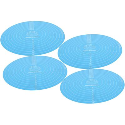GRASSLIN 4pièces Tapis De Cuisson Silicone Antiadhésif Avec Mesures Pour Four Et Pétrissage Réutilisable Lot'-'- - Publicité GRASSLIN 4pièces Tapis De Cuisson Silicone Antiadhésif Avec Mesures Pour Four Et Pétrissage Réutilisable Lot'-'- - Publicité