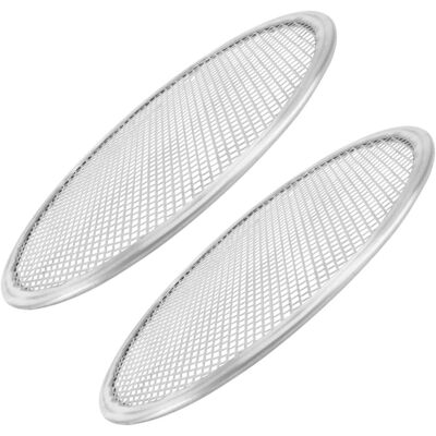 GRASSLIN Lot De 2 Grille À Pizza, Aluminium Épais 40 Cm, Antiadhésive, Cuisson Homogène, Pour Four Domestique - Publicité GRASSLIN Lot De 2 Grille À Pizza, Aluminium Épais 40 Cm, Antiadhésive, Cuisson Homogène, Pour Four Domestique - Publicité