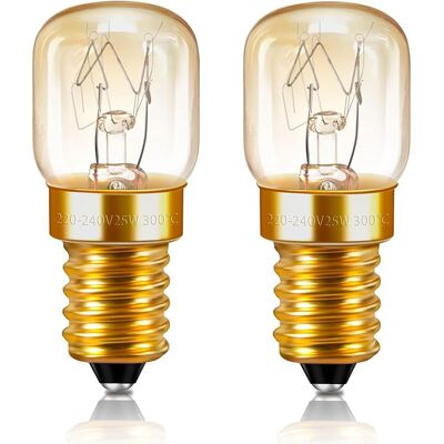 SANS MARQUE Ampoule De Four T22 E14 300 Degres Dimmable, 120lm Blanc Chaud 2700k, Ac 220v-240v, Ampoule E14 Pour Four, Micro-ondes, Frigo, Lampe À Sel, Lot De 2 - Publicité SANS MARQUE Ampoule De Four T22 E14 300 Degres Dimmable, 120lm Blanc Chaud 2700k, Ac 220v-240v, Ampoule E14 Pour Four, Micro-ondes, Frigo, Lampe À Sel, Lot De 2 - Publicité