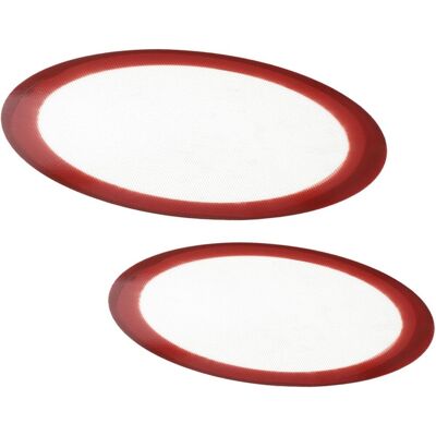 GRASSLIN Tapis Cuisson Silicone Antiadhésif Rond 2pcs Pour Pâtisserie Et Pizza, Accessoires Cuisine Réutilisables Et Résistants, Cuisson De Biscuits'-'- - Publicité GRASSLIN Tapis Cuisson Silicone Antiadhésif Rond 2pcs Pour Pâtisserie Et Pizza, Accessoires Cuisine Réutilisables Et Résistants, Cuisson De Biscuits'-'- - Publicité
