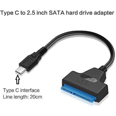 FLAMMKRAFT Câble Adaptateur Pour Disque Dur Sata Usb 3.0/2.0/type C, Câble Adaptateur Sata Vers Usb - Type C Vers Sata - - Publicité FLAMMKRAFT Câble Adaptateur Pour Disque Dur Sata Usb 3.0/2.0/type C, Câble Adaptateur Sata Vers Usb - Type C Vers Sata - - Publicité
