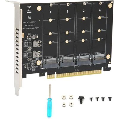 OEM Carte Adaptateur -double M.2 Pcie, 4 Ports M.2 Nvme Ssd Vers Pcie X16 M Key Convertisseur De Lecteur De Disque Dur Carte D'Extension Pc Carte D'Extension Interne(ph44)-dou - Publicité OEM Carte Adaptateur -double M.2 Pcie, 4 Ports M.2 Nvme Ssd Vers Pcie X16 M Key Convertisseur De Lecteur De Disque Dur Carte D'Extension Pc Carte D'Extension Interne(ph44)-dou - Publicité