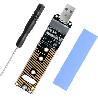 OEM Adaptateur M.2 Nvme Vers Usb C 10 Gbps, Boîtier Usb 3.1 Pour Ssd Pcie Nvme (m-key, 2230/2242/2260/2280), Prise En Charge Uasp Disque Ssd Externe Avec Dissipateur Thermique En Aluminium - Publicité OEM Adaptateur M.2 Nvme Vers Usb C 10 Gbps, Boîtier Usb 3.1 Pour Ssd Pcie Nvme (m-key, 2230/2242/2260/2280), Prise En Charge Uasp Disque Ssd Externe Avec Dissipateur Thermique En Aluminium - Publicité