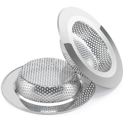 GRASSLIN Lot De 2 Filtre, Acier Inoxydable, Bord 11,4cm, Panier 7,6cm, Profondeur 2,5cm, Cuisine - Publicité GRASSLIN Lot De 2 Filtre, Acier Inoxydable, Bord 11,4cm, Panier 7,6cm, Profondeur 2,5cm, Cuisine - Publicité
