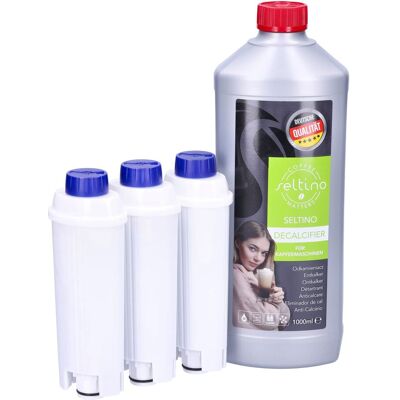 OEM Kit Pour Machine À Café Delonghi : Filtre Spitze Ellipse X3, Agent Détartrant Seltino 1 L - Publicité OEM Kit Pour Machine À Café Delonghi : Filtre Spitze Ellipse X3, Agent Détartrant Seltino 1 L - Publicité