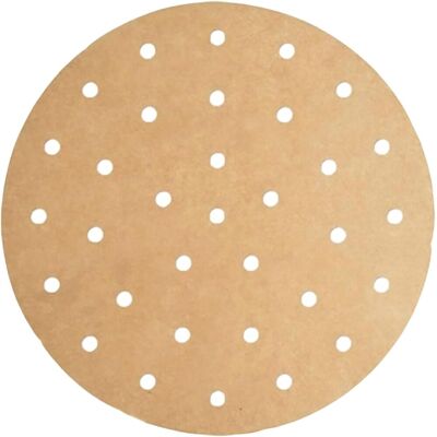 GRASSLIN Lot De 100 Papier Sulfurisé, Rond 18 Cm, Perforé, Non Blanchi, Pour Friteuse À Air - Publicité GRASSLIN Lot De 100 Papier Sulfurisé, Rond 18 Cm, Perforé, Non Blanchi, Pour Friteuse À Air - Publicité