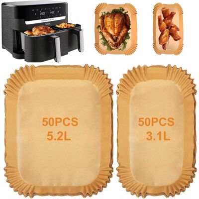 GRASSLIN 100 Papier Cuisson Air Fryer, Antiadhésif, Résistant Chaleur, Pour Philips 3000 Tefal 5,2l 3,1l - Publicité GRASSLIN 100 Papier Cuisson Air Fryer, Antiadhésif, Résistant Chaleur, Pour Philips 3000 Tefal 5,2l 3,1l - Publicité