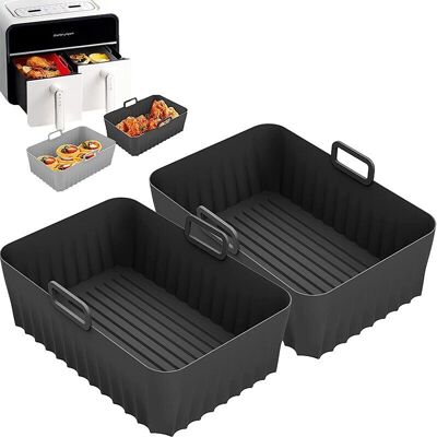 BRINSEA Accessoires Pour Friteuse À Air Chaud (lot De 2) – Plateaux Résistants À La Chaleur – Silicone Noir - Publicité BRINSEA Accessoires Pour Friteuse À Air Chaud (lot De 2) – Plateaux Résistants À La Chaleur – Silicone Noir - Publicité