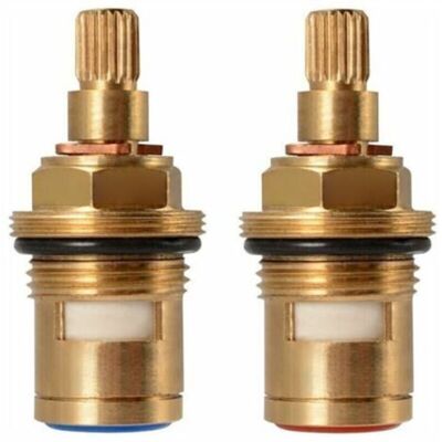 BRAST Tete A Disques Ceramique, Paire De Cartouches Céramique Universelles De Rechange Pour Robinet, 1/2" Quart De Tour 20 Crans X 50mm,une Paire - Publicité BRAST Tete A Disques Ceramique, Paire De Cartouches Céramique Universelles De Rechange Pour Robinet, 1/2" Quart De Tour 20 Crans X 50mm,une Paire - Publicité