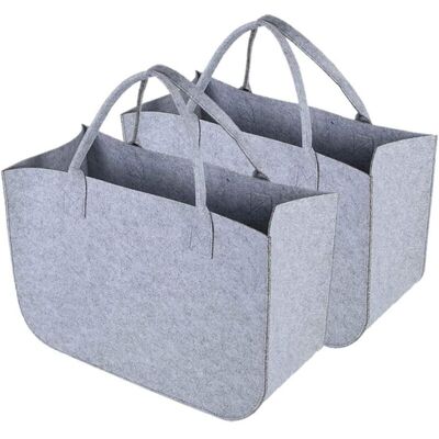 BRINSEA Sac Shopping Feutre Gris Grand Sac Feutre Pour Bois De Chauffage Panier Bois De Chauffage Lot De 2 - Publicité BRINSEA Sac Shopping Feutre Gris Grand Sac Feutre Pour Bois De Chauffage Panier Bois De Chauffage Lot De 2 - Publicité