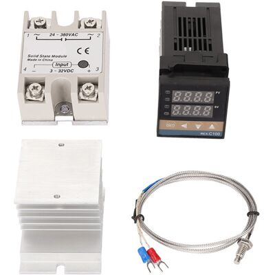 PELTOR Jeffergarden Kit De Contrôle De Température Pour Ferme 100-240 V Avec Dissipateur Thermique À Thermocouple De Type K Et Relais Statique 25 A - Publicité PELTOR Jeffergarden Kit De Contrôle De Température Pour Ferme 100-240 V Avec Dissipateur Thermique À Thermocouple De Type K Et Relais Statique 25 A - Publicité