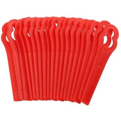 ABYSSE 100 Pcs Lames En Plastique De Rechange Pour Coupe Bordure Faucheuse Lame De Découpe Machine Découpage Lames Moteur Pièces Kit Pour Frt18a Frt18a1 Art 46155 Frt20a1 Accessoires - Publicité ABYSSE 100 Pcs Lames En Plastique De Rechange Pour Coupe Bordure Faucheuse Lame De Découpe Machine Découpage Lames Moteur Pièces Kit Pour Frt18a Frt18a1 Art 46155 Frt20a1 Accessoires - Publicité