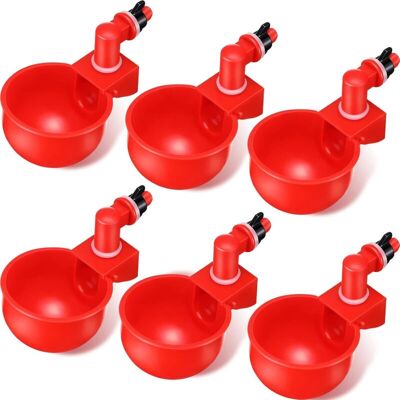 Scotch 6pcs Automatiques Supplies Abreuvoir Poules Tasses À Bol Bol En Plastique, Volailles Distributeurs D'Eau Automatique De L'Eau Potable Tasses Pour Poussins Cailles Canards Bird - Publicité Scotch 6pcs Automatiques Supplies Abreuvoir Poules Tasses À Bol Bol En Plastique, Volailles Distributeurs D'Eau Automatique De L'Eau Potable Tasses Pour Poussins Cailles Canards Bird - Publicité