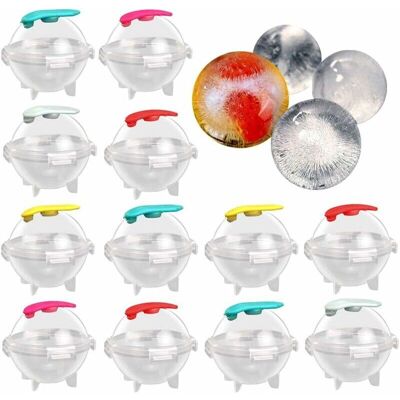 BRAST 12 Pièces Ensemble De Moules Ice Ball Cube Forme Pour Glaçons Géants Ronds Pour Whisky, Cocktails, Jus, Bonbons, Gelée, Boisson D'Été, Boissons Froides Non Alcoolisées—couleur Aléatoire - Publicité BRAST 12 Pièces Ensemble De Moules Ice Ball Cube Forme Pour Glaçons Géants Ronds Pour Whisky, Cocktails, Jus, Bonbons, Gelée, Boisson D'Été, Boissons Froides Non Alcoolisées—couleur Aléatoire - Publicité