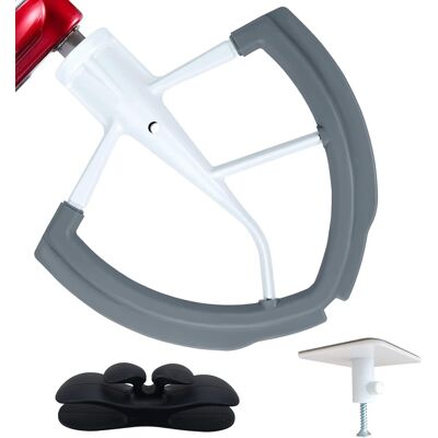 GRASSLIN 1 Batteur À Bord Flexible, Silicone Et Métal, Pour Bol 5-8 Qt, Compatible Kitchenaid - Publicité GRASSLIN 1 Batteur À Bord Flexible, Silicone Et Métal, Pour Bol 5-8 Qt, Compatible Kitchenaid - Publicité