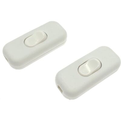 Melissa 2x Interrupteur De Cordon En Ligne Bipolaire Maximum 6a Blanc, Interrupteur En Ligne Isolant Bipolaire, Accepte 1-2 Fils Ronds Ou Plats, Interrupteur Torpille Pour Petit Appareil Ou La - Publicité Melissa 2x Interrupteur De Cordon En Ligne Bipolaire Maximum 6a Blanc, Interrupteur En Ligne Isolant Bipolaire, Accepte 1-2 Fils Ronds Ou Plats, Interrupteur Torpille Pour Petit Appareil Ou La - Publicité