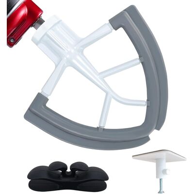 GRASSLIN 1 Batteur À Bord Flexible Pour Mélangeur 4,5-5 Qt Silicone Métal Compatible Kitchenaid - Publicité GRASSLIN 1 Batteur À Bord Flexible Pour Mélangeur 4,5-5 Qt Silicone Métal Compatible Kitchenaid - Publicité