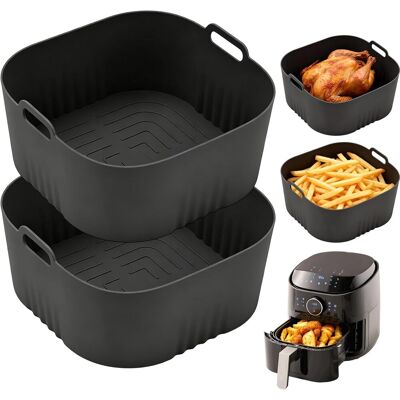 GRASSLIN 2 Pièces Moule Silicone, Antiadhésif Accessoire Air Fryer, Drainage Huile Récipient, Pour Philips Hd9200 Hd9252 Hd9255 - Publicité GRASSLIN 2 Pièces Moule Silicone, Antiadhésif Accessoire Air Fryer, Drainage Huile Récipient, Pour Philips Hd9200 Hd9252 Hd9255 - Publicité