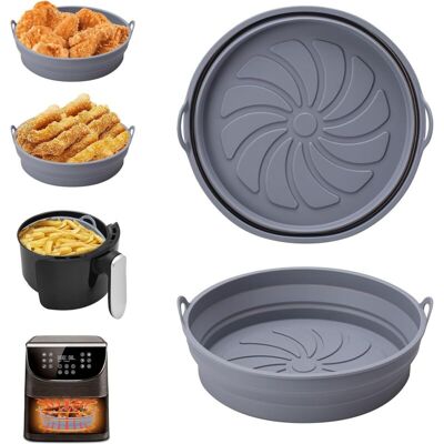 OEM Moule Silicone Air Fryer, 2 Pièces Moule Accessoire Pour Airfryer Réutilisable Panier Friteuse À Air Chaud Plat Pot Ronde Pliable Doublure Liner Pour Friteuse Air, Micro-ondes, Four - Publicité OEM Moule Silicone Air Fryer, 2 Pièces Moule Accessoire Pour Airfryer Réutilisable Panier Friteuse À Air Chaud Plat Pot Ronde Pliable Doublure Liner Pour Friteuse Air, Micro-ondes, Four - Publicité