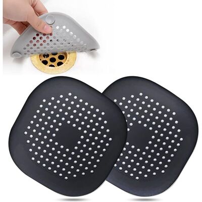 BRINSEA Hair Drain Catcher,square Drain Cover For Shower Silicone Hair Stopper With Suction Cup,easy To Install Suit For Bathroom,bathtub,kitchen 2 Pack(black) - Publicité BRINSEA Hair Drain Catcher,square Drain Cover For Shower Silicone Hair Stopper With Suction Cup,easy To Install Suit For Bathroom,bathtub,kitchen 2 Pack(black) - Publicité