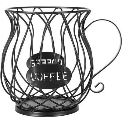PELTOR Panier De Rangement Pour Capsules De Café, Design Original Noir, Accessoire De Café Parfait De Grande Capacité, Noir - Publicité PELTOR Panier De Rangement Pour Capsules De Café, Design Original Noir, Accessoire De Café Parfait De Grande Capacité, Noir - Publicité